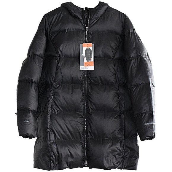 New Eddie Bauer - Luna Peak 550 FP Down Parka in Black - size XXL - Picture 1 of 12